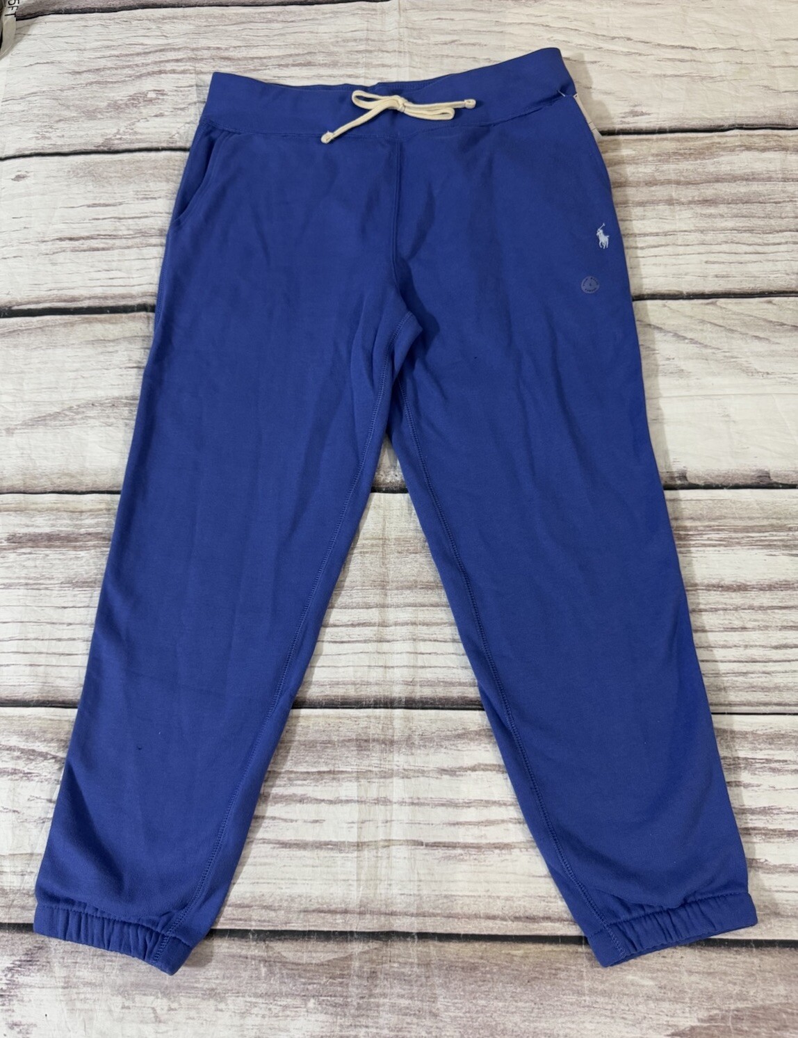 Polo Ralph Lauren blu classico pony logo pile pantaloni jogger uomo taglia L