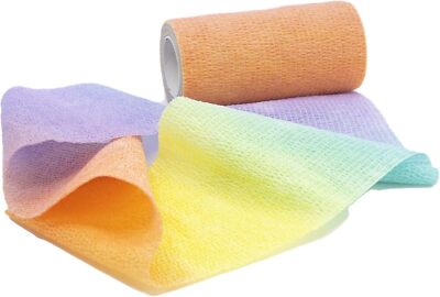 Neogen TA3400RBW-E Syrflex RAINBOW 4'' x 5 Yard Cohesive Veterinary Wrap Bandage