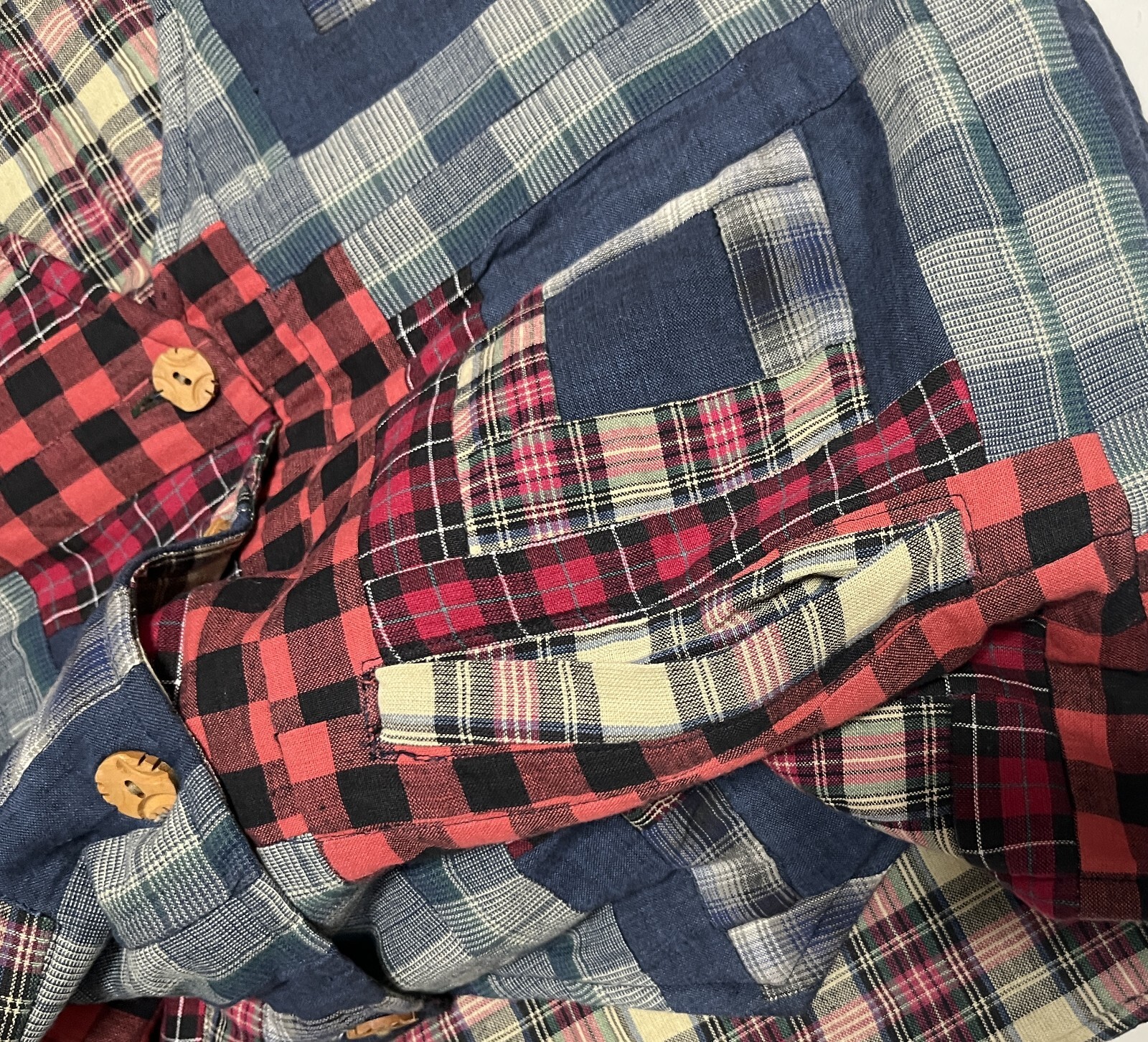 MAGIC GROUP Women Plaid Patch Patchwork Quilted V… - image 4