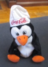 Vintage 1998 Coca Cola Coke Penguin Chef Hat Bean Bag Plush Stuffed Toy