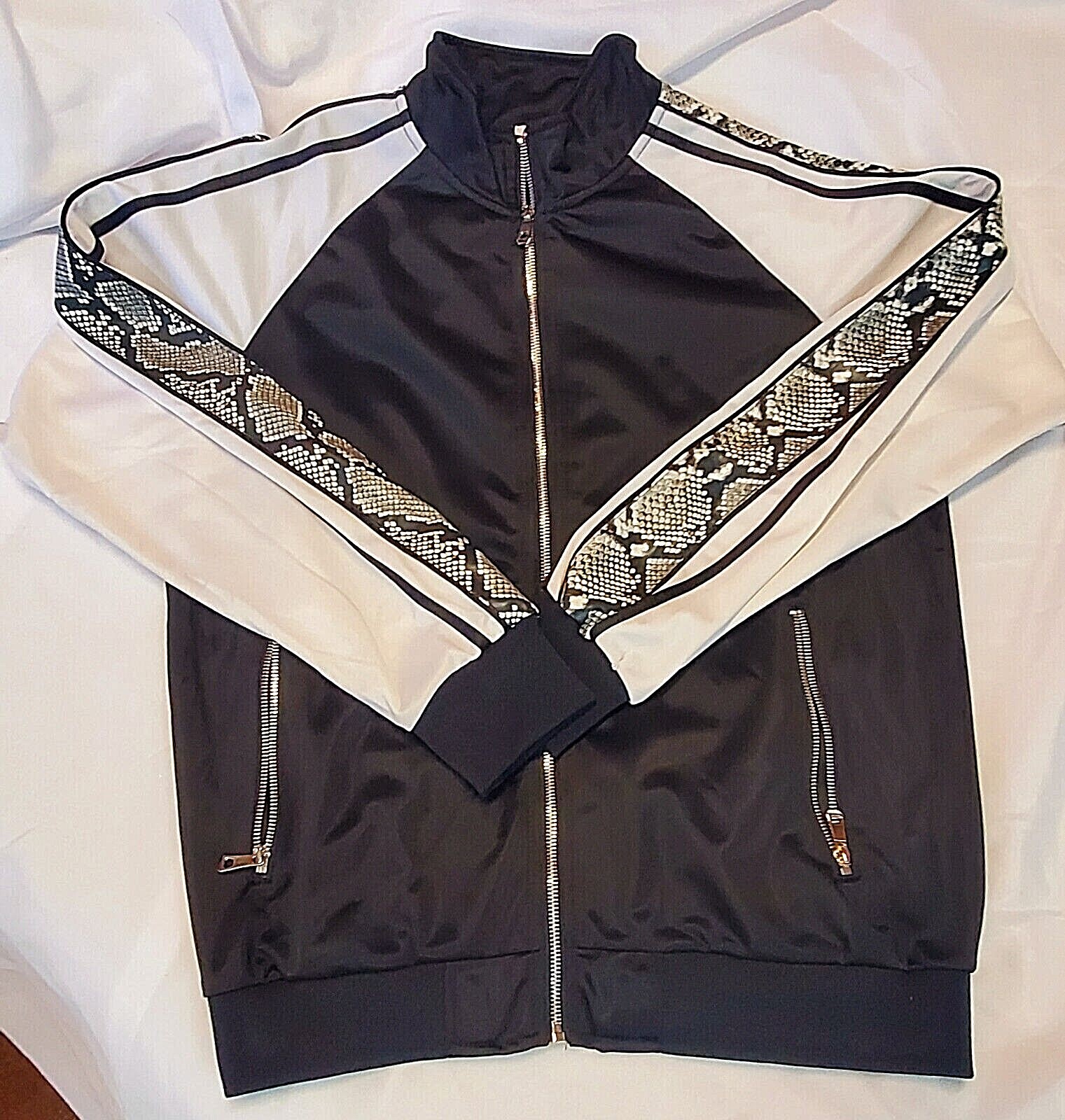 FASHION NOVA MEN PYTHON PRINT TRACK JACKET FULL Z… - image 2