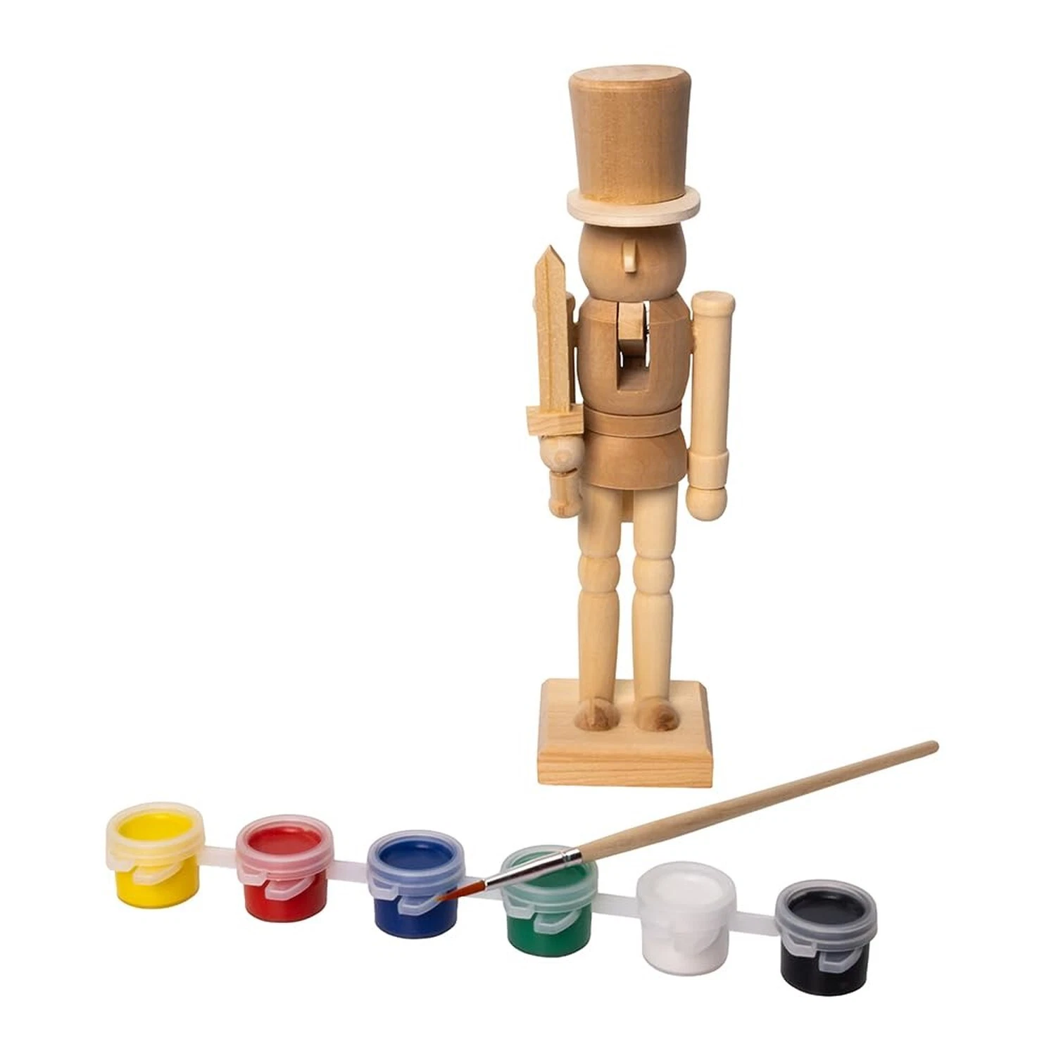 Kurt Adler 7-inch Wooden Plain Nutcracker with Paint