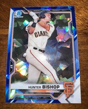 2021 Bowman Chrome Sapphire Hunter Bishop #BCP-18 San Francisco Giants Prospect