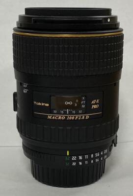 TOKINA AT-X PRO 100mm F/2.8 D MACRO LENS FOR NIKON F MOUNT- USED