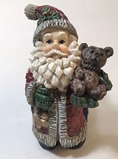 Santa Christmas Figurine, Planter, Candy Bowl, Table Decor 6" x 6" R20