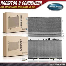 Radiator & AC Condenser Cooling Kit for Dodge Stratus 2003 V6 2.7L Auto Trans.