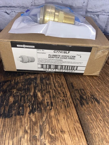 Jones Stephens Plumbite 3/4”x 3/4" MPT Adaptor C77418LF (6 Pack) - Picture 2 of 2