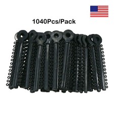 USA 1040Pcs Dental Orthodontic Ligature Ties Elastic Rubber Bands Black Colour