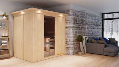Sauna Saunakabine Heimsauna Innensauna Bodin verschiedene Varianten Karibu