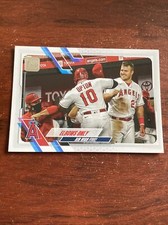 2021 Topps #166 Elbows Only Mike Trout Justin Upton Angels B7275