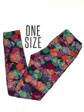 New LuLaRoe Leggings OS One Size Pink Purple Green Multicolor Unicorn NWT B0248