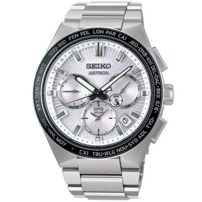 SEIKO ASTRON NEXTER SBXC117 Titanium GPS Radio Solar Watch Silver
