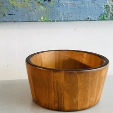 Vintage Rustic Wooden Bowl Warren Williams BUKT-BOLL The Country Cooper
