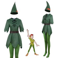 Peter Pan Wendy Cosplay Peter Pan Costume Men Top Pants Women Dress Outfit