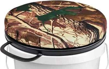 5 Gallon Bucket Seat Cover with Padded Memory Foam and 360 Degree Swivel Lid