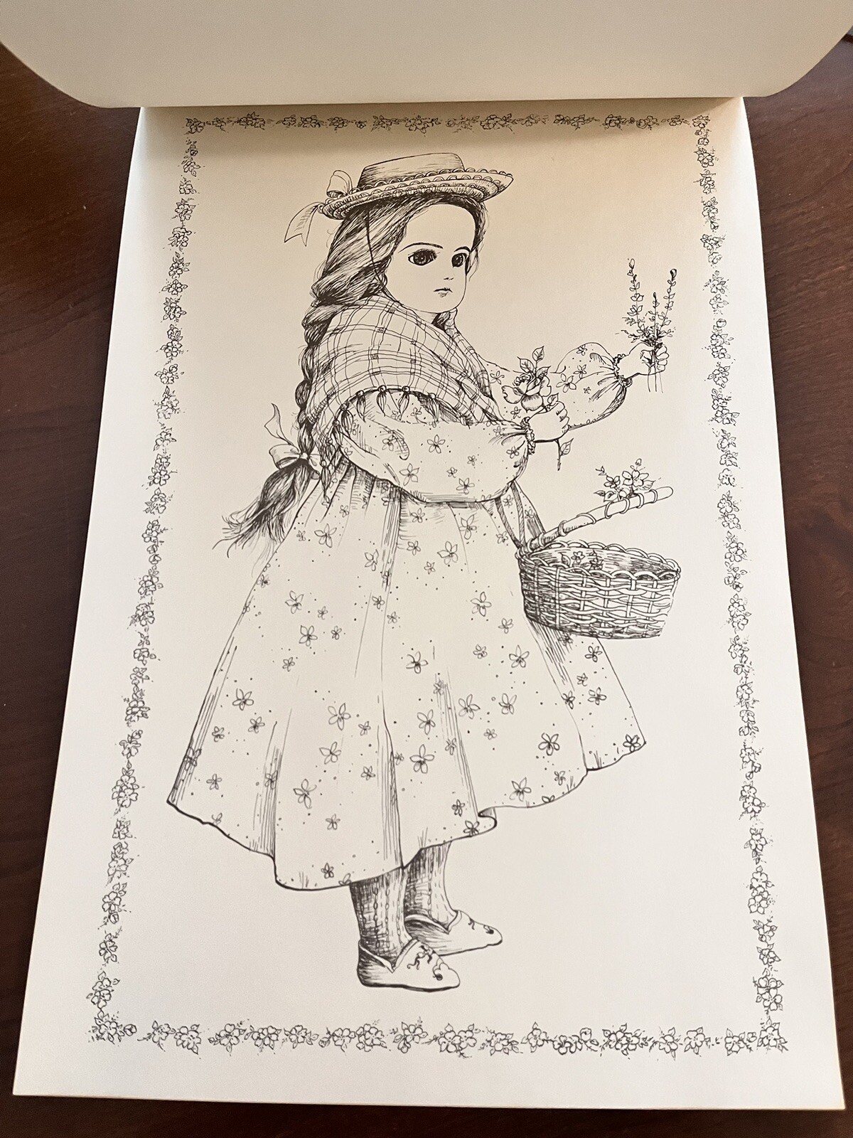 SWEET Vintage Kim's Genuine Antique Dolls Coloring Book by Red Farm