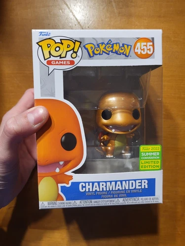 Funko Pop Games Pokemon Charmander Metallic #455 SDCC 2022 SUMMER EXCLUSIVE READ