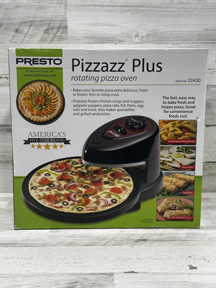 Presto® Pizzazz® Plus Rotating Pizza Oven 03430, Black, 52 OFF