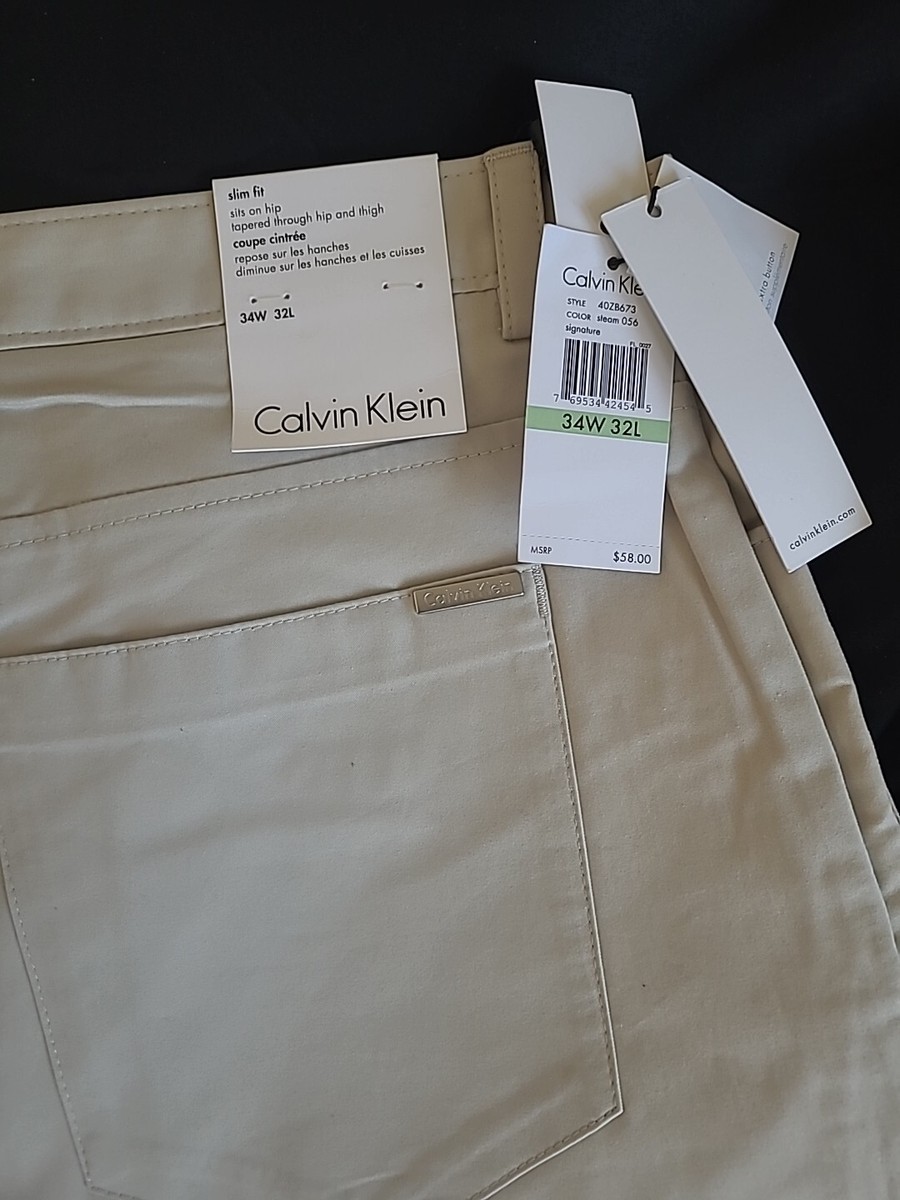 calvin klein slim fit pants Steam 056 34W 32L Style 40ZB673 | eBay