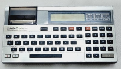 【希少 動作品】CASIO FX-802P プログラム関数電卓 ポケコン カシオ Vintage Casio FX-802P RARE Calculator Programmable - For Parts