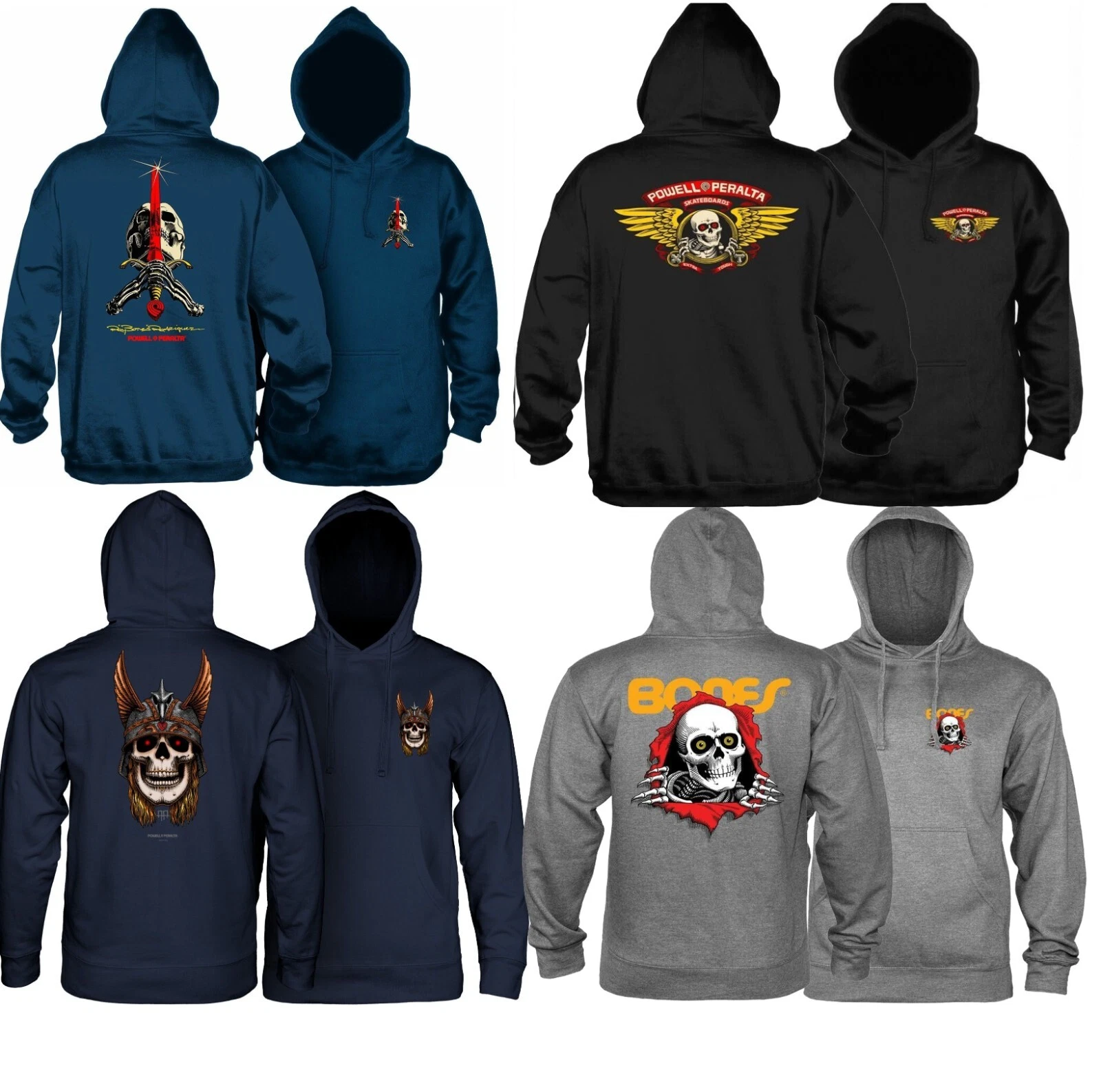 POWELL PERALTA   Haut à capuche / Sweat à capuche skateboard   Capotte   Logos assortis