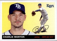 2020 Topps Archives CHARLIE MORTON 1955 Style Base Card Rays #94