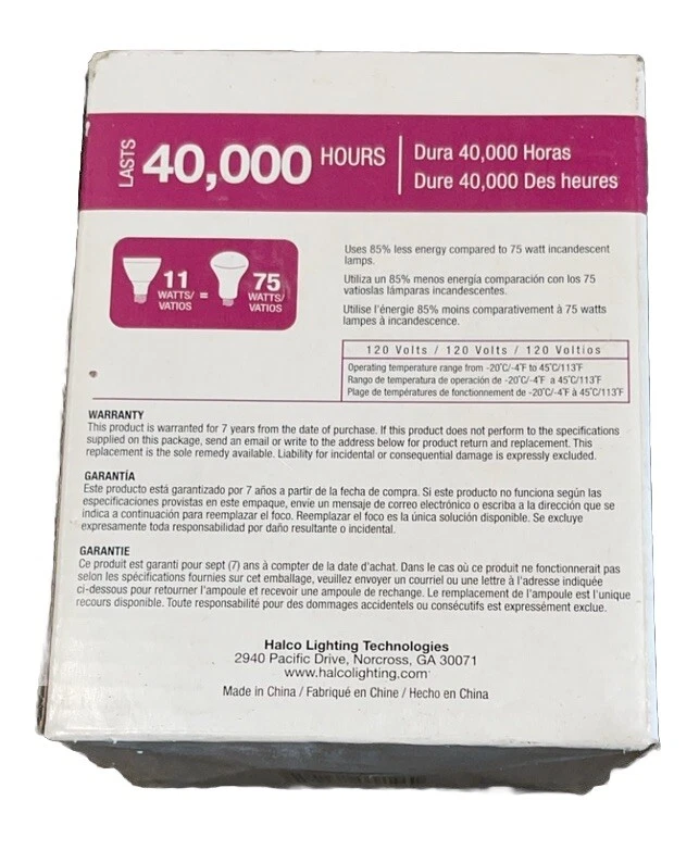 🔥(AN)Halco PROLED PAR30FL11L/940/BH LED Flood 11 W 4000 K CRI 90 E26 40° Dimma - Image 3 of 4