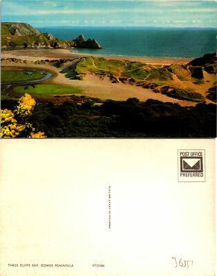 Gower Peninsula England Three Cliffs Bay Postcard Unused (36551)
