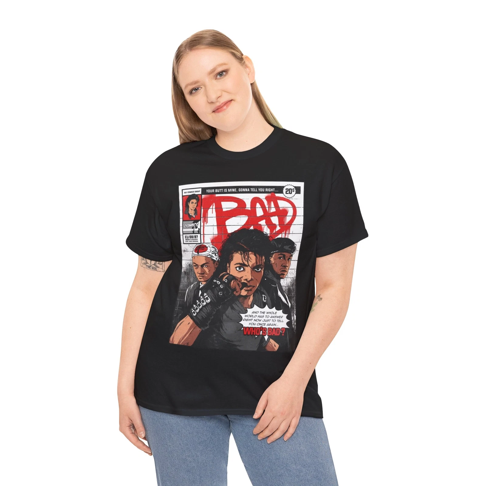Michael Jackson Bad T shirt Unisex Heavy Cotton Tee