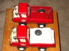 2 TONKA TOYS TRUCKS tankers and pick-up versions 21cm long VG/G cond some wear