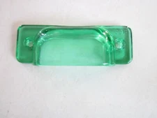 2 EMERALD GREEN GLASS CABINT PULLS DRAWER HANDELS VINTAGE STYLE