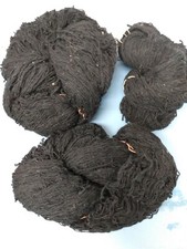 Lot of 3 unbranded textured black yarn LL 