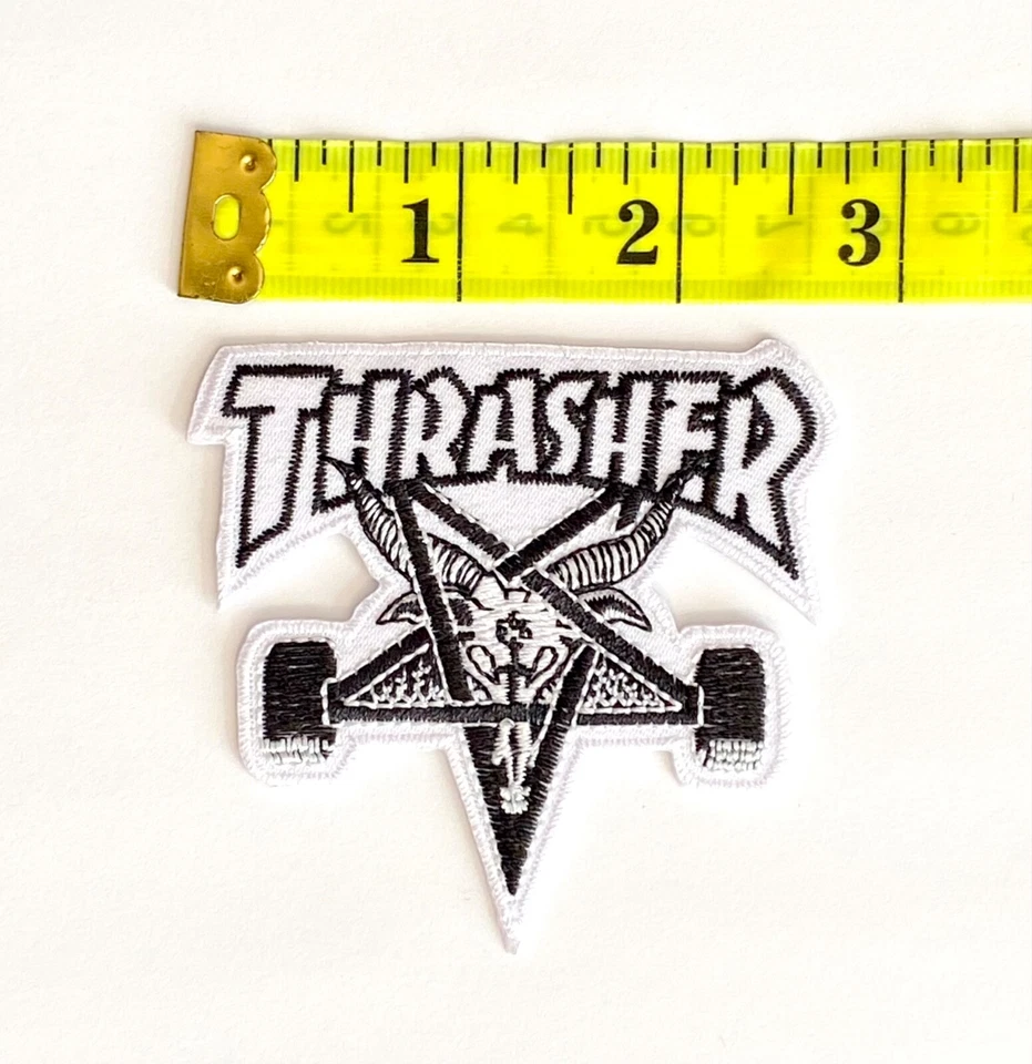 Embroidered Patch - Thrasher - Skateboarding - NEW - Iron-on/Sew-on - Image 2 of 2