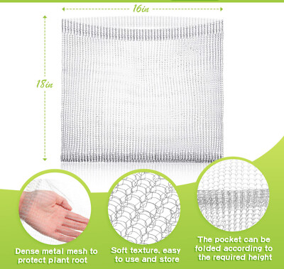 Wire Mesh Barrier Basket Plant Root Guard Protect From Moles Voles Gopher Rodent