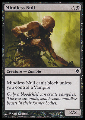 MTG 4x MINDLESS NULL EXC - NULL UNSENSATED - ZEN - MAGIC