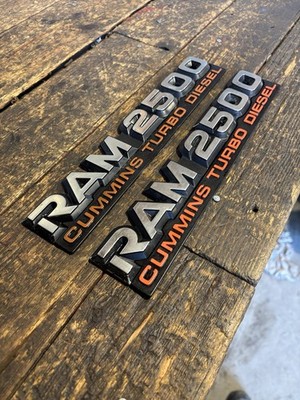 1994 1995 1996 1997 DODGE RAM 2500 12V CUMMINS TURBO DIESEL EMBLEM