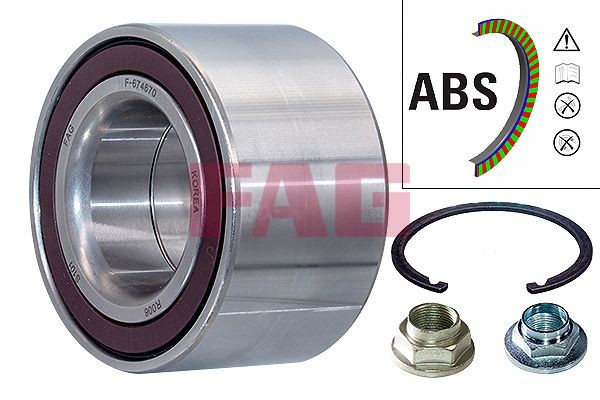 NEU - Schaeffler FAG 713615740 Radlagersatz FüR Mazda-image