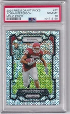 2024 Prizm Draft Picks Adrian Peterson MOJO Prizm /25 PSA 10