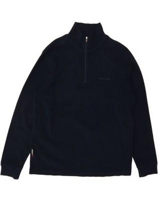 INVICTA Herren Fleecepullover mit Reißverschluss am Ausschnitt Large marineblau Polyester BM21