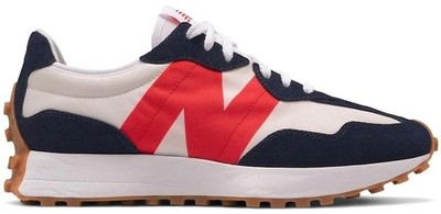 New Balance 327 White Blue Red Men\'s Low Top Leather Textile Sneakers Sz 12 New Balance 327  main image 3