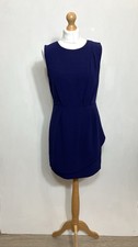 Oasis Dress Size UK 10 Purple Crepe Work Office Smart Formal Party Sleeveless