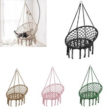 Indoor & Outdoor Macrame Hanging Chair Seat Home Rope Woven Swing Hammock Seat