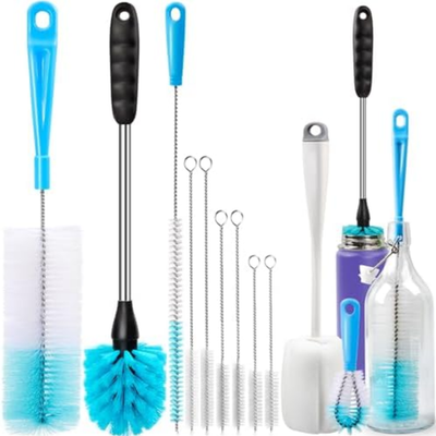 #ad 9PCS Bottle Brush Pipe Cleaning Kit Bong Brushes Water Bubbler Hose Tips Cleaner $10.99