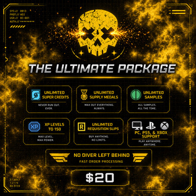 [HD2]   Ultimate Pack    SC, Medals, XP, Req & Samples [No-Login][PC/PS/XBOX]