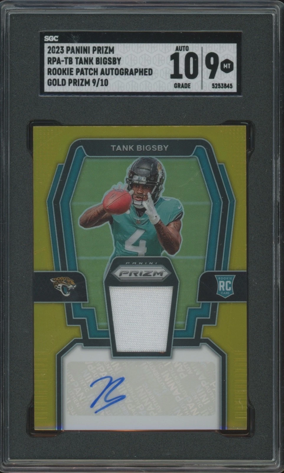 Tank Bigsby Panini Prizm Rookie Patch Autographs #RPATB Gold