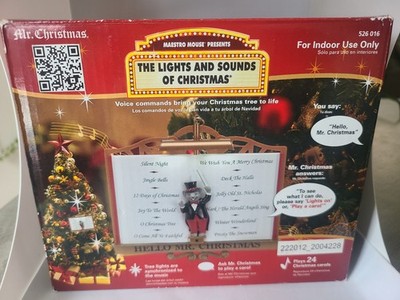 Mr. Christmas Maestro Mouse #67884 Lights Sounds Voice Activated Ornament Works