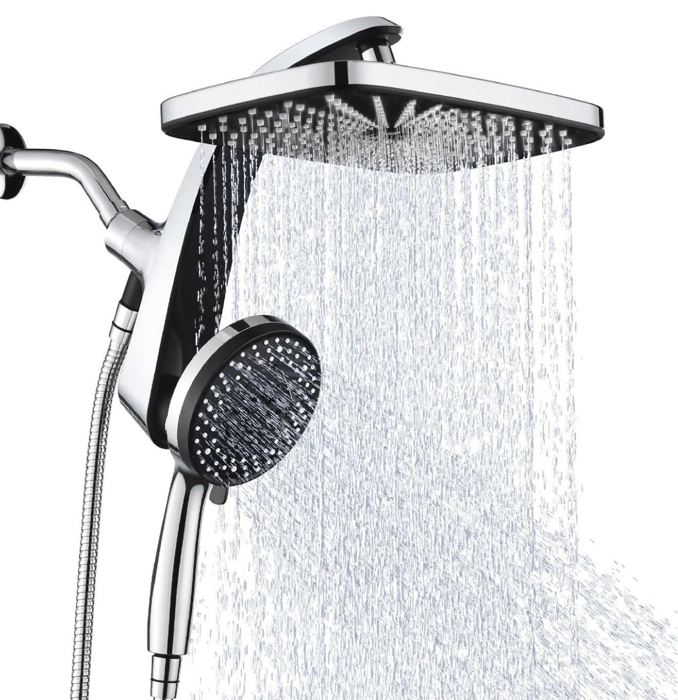 12” Inch Rain Fall Shower Head Combo Detachable Handheld High Pressure New