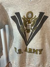 Vintage U.S. Army Retro-Reflective Sweatshirt | Made in USA | Size Small 80s-90s