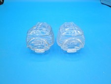 USA clear glass vintage bird cage feeders 2 3/4" tall 1 1/4" deep 1 1/2" wide