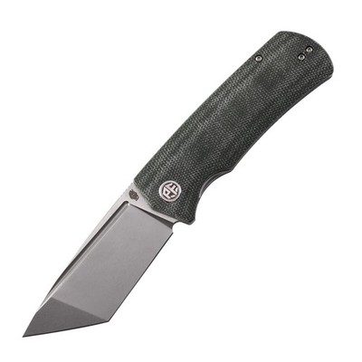 Petrified Fish PFP01T Beluga K110 Stonewashed Folding Knife Green Micarta